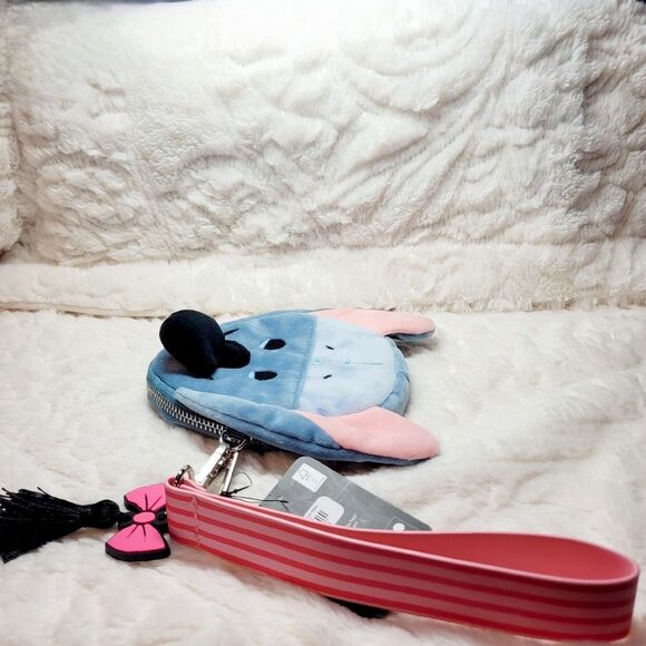 Bioworld Disney Winnie the Pooh Eeyore Figural Coin Purse Wristlet Plush New OOS - Picture 5 of 11